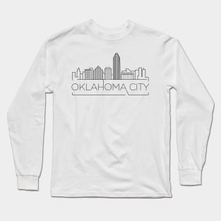 Oklahoma City Minimal Skyline Long Sleeve T-Shirt